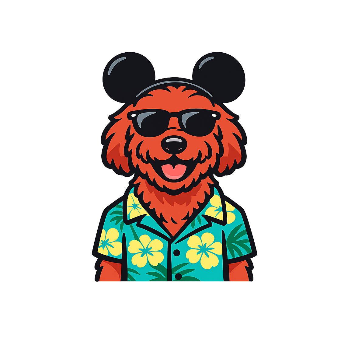 Magic Red Goldendoodle - Bordered Artwork