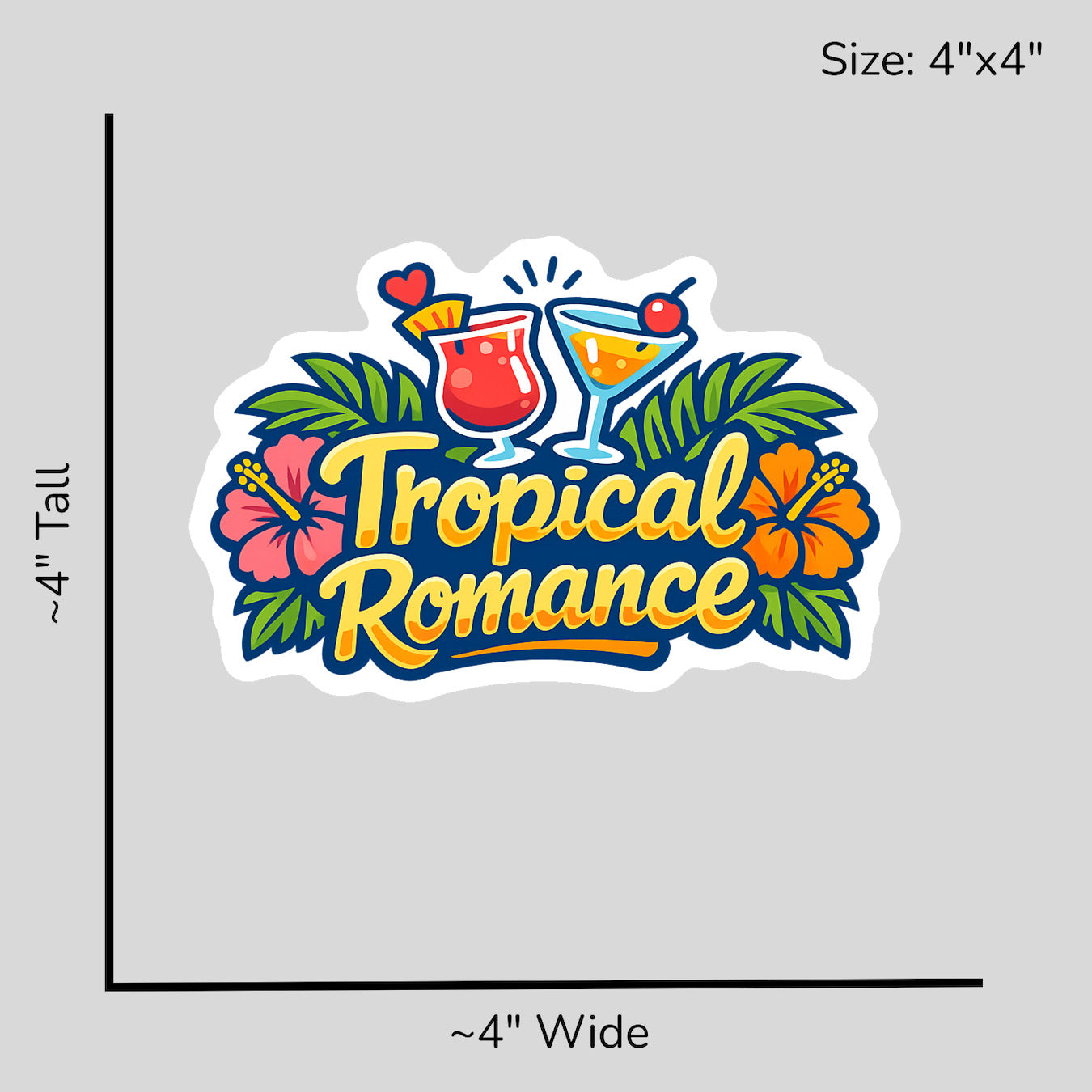 Tropical Romance - Size Reference Mockup