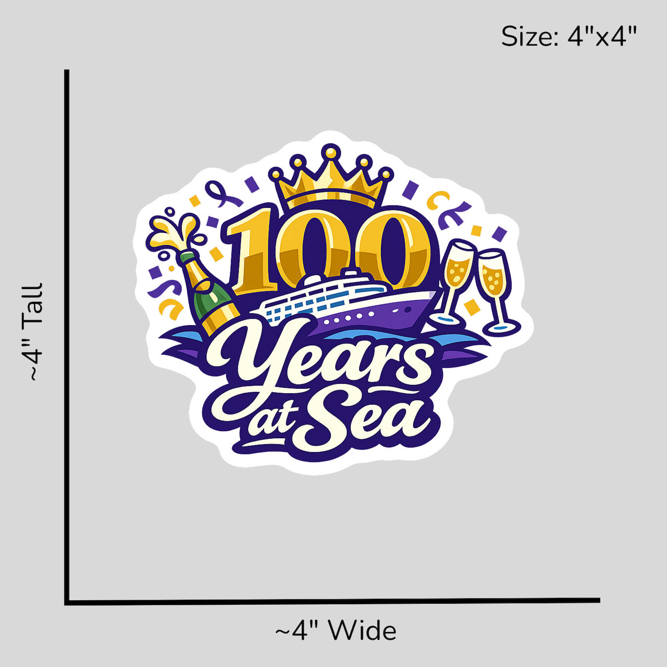 100 Years at Sea - Size Reference Mockup